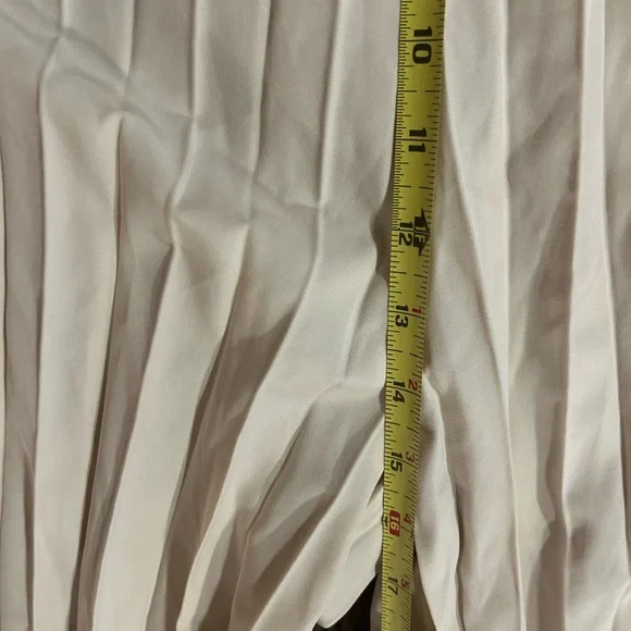 Elegant Boho Champagne Tone Floral Embroidered Patchwork Pleated Jumpsuit - Picture 7 of 9